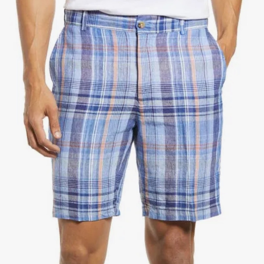 PETER MILLAR MENS LINEN SHORTS SIZE 34